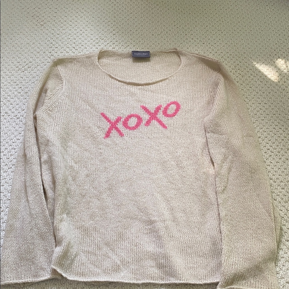 Wooden Ships ‘XOXO’ Cream Knit Sweater